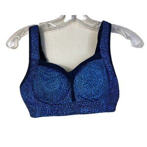 Lululemon Women’s Ta Ta Tamer Sports Bra Adjustable Blue Black Padded No Size